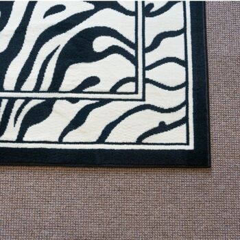 Tapis Imprimé Zèbre Noir et Blanc - Texas Animal Kingdom - 120 x 170cm 4