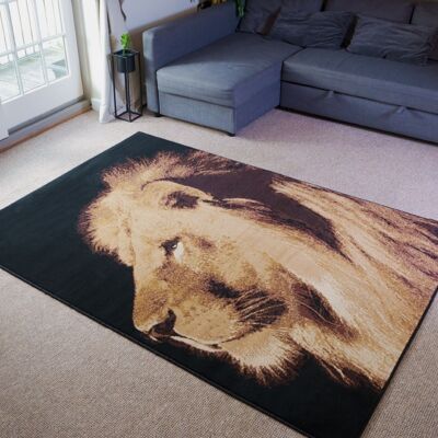 Brown Lion Rug - Texas Animal Kingdom - 60 x 110cm