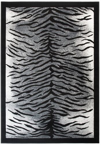 Tapis Gris Imprimé Tigre - Texas Animal Kingdom - 160 x 230cm 2