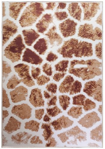 Tapis Marron Imprimé Girafe - Texas Animal Kingdom - 160 x 230cm 2