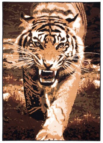 Tapis Tigre Marchant Marron - Texas Animal Kingdom - 80 x 150cm 2