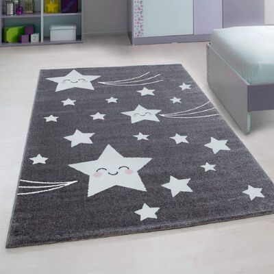 Grey Stars Rug - Kids - 80x150cm