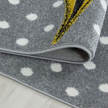 Tapis Licorne Jaune et Gris - Enfant - 120x170cm 5