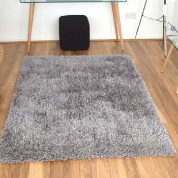 Tapis Shaggy Uni Gris - New York - 60x110cm (2'x3'7") 3