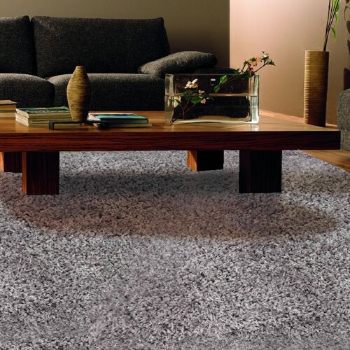 Grey Solid Shaggy Rug - New York - 80x150cm (2'8"x5')