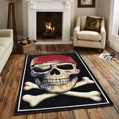 Skull Design Rug - Texas - 120x170cm (4'x5'8")