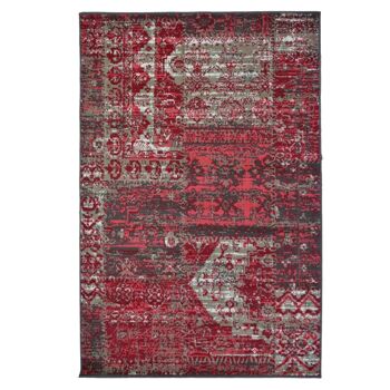 Tapis Patchwork Vintage Rouge - Texas - 120x170cm (4'x5'8") 2