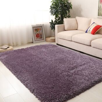 Tapis Shaggy Solid Lilas - Luxe Glimmer - 160x230cm (5'4"x7'8") 2
