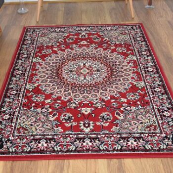 Tapis Marrakech Traditionnel Rouge - Texas - 160x225cm (5'4"x7'3") 1