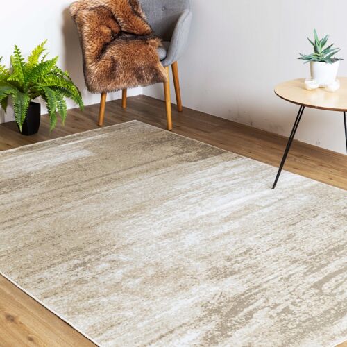 Sand and Cream Abstract Rug - Isfahan - 120 x 170cm (4’ x 5’6”)