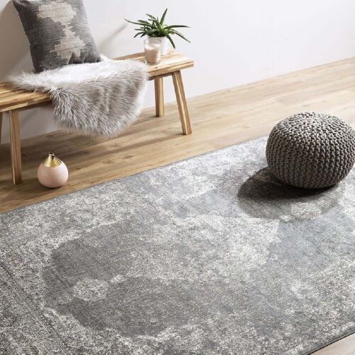 Anthracite Vintage Rug - Isfahan - 120 x 170cm (4’ x 5’6”)