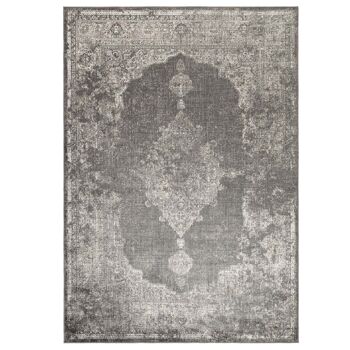 Tapis Vintage Anthracite - Ispahan - 160 x 220cm (5'3" x 7'3") 2