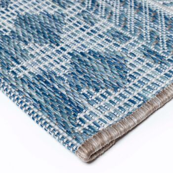 Tapis tissé à plat en sisal à chevrons bleus - Terazza - 120 x 170 cm (4' x 5'6") 2