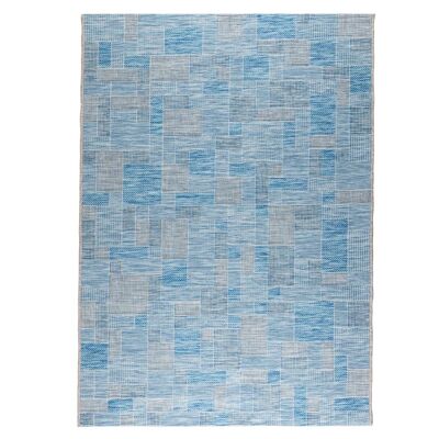Blue Lines Sisal Flat Weave Rug - Terazza - 120 x 170cm (4’ x 5’6”)
