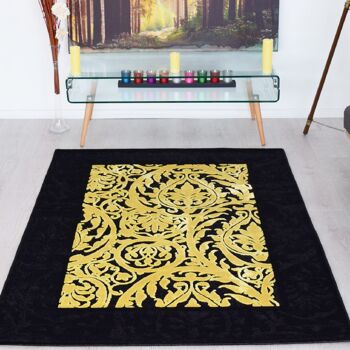 Tapis Traditionnel Black Border Melody - Farrah - 160x230cm (5'4"x7'8") 1