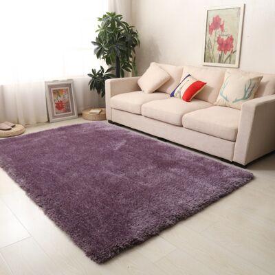 Mauve Shimmer Shaggy Rug - Soft - 120x170cm (4'x5'8")