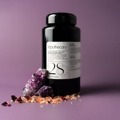 Magnesium und Amethyst Deep Relax Bad einweichen