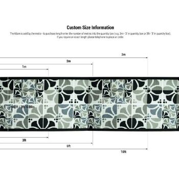 Tapis d'escalier / tapis de cuisine gris - Marguerite (tailles personnalisées disponibles) - 2'2"x3'FT (66x91cm) 6