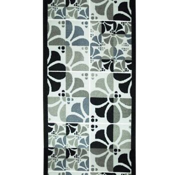 Tapis d'escalier / tapis de cuisine gris - Marguerite (tailles personnalisées disponibles) - 2'2"x5'FT (66x152cm) 2