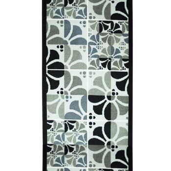 Tapis d'escalier / tapis de cuisine gris - Marguerite (tailles personnalisées disponibles) - 2'2"x8'FT (66x244cm) 2