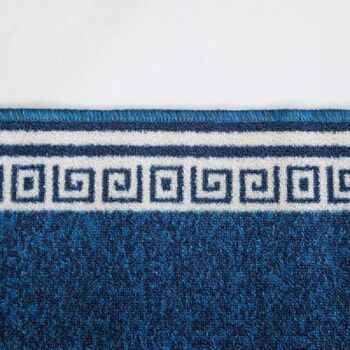 Tapis d'escalier bleu / tapis de cuisine - Luna (tailles personnalisées disponibles) - 66 cm x longueur - pi (personnalisé) 5