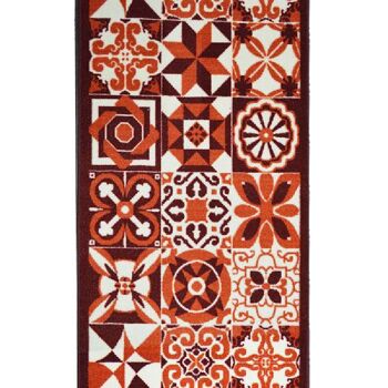 Tapis d'escalier rouge / tapis de cuisine - carreaux (tailles personnalisées disponibles) - 2'2"x3'FT (66x91cm) 2