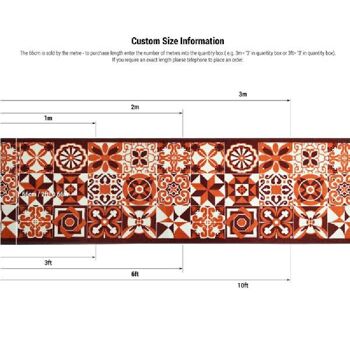 Tapis d'escalier rouge / tapis de cuisine - carreaux (tailles personnalisées disponibles) - 2'2"x3'FT (66x91cm) 6