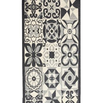 Tapis d'escalier / tapis de cuisine gris - carreaux (tailles personnalisées disponibles) - 2'2"x15'FT (66x457cm) 2