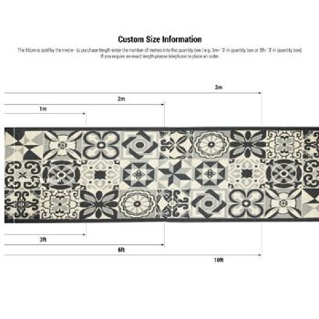 Tapis d'escalier / tapis de cuisine gris - carreaux (tailles personnalisées disponibles) - 2'2"x15'FT (66x457cm) 8