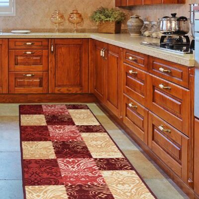 Red Tiles Kitchen Mat - Surpriz - 40x67cm (1'4"x2'1")