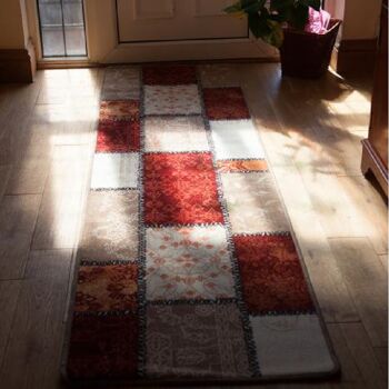 Tapis de cuisine à carreaux rouges - Surpriz - 50x80cm (1'8"x2'4") 1