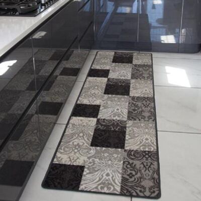 Grey Tiles Kitchen Mat - Surpriz - 40x67cm (1'4"x2'1")