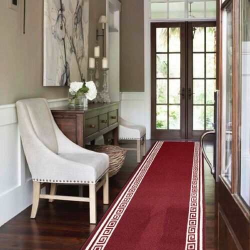 Red Stair Runner / Kitchen Mat - Luna (Custom Sizes Available) - 57x180cm (1'9"x6')