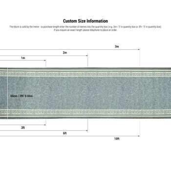 Tapis d'escalier / tapis de cuisine gris - Luna (tailles personnalisées disponibles) - 80x150cm (2'6"x5') 6