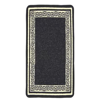 Tapis d'escalier noir / tapis de cuisine - Luna (tailles personnalisées disponibles) - 40x60cm (1'4"x2') 2