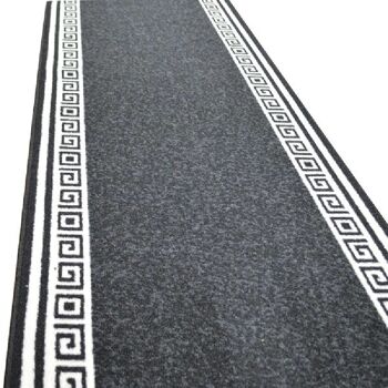 Tapis d'escalier noir / tapis de cuisine - Luna (tailles personnalisées disponibles) - 80x150cm (2'6"x5') 8