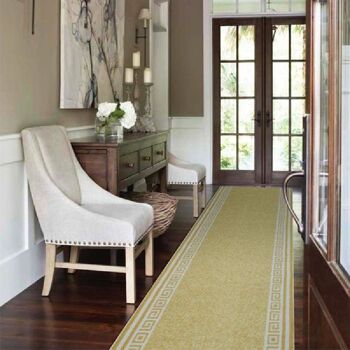 Tapis d'escalier / tapis de cuisine beige - Luna (tailles personnalisées disponibles) - 57x230cm (1'9"x7'5") 1