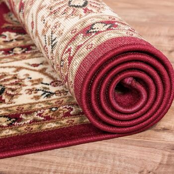 Tapis Floral Traditionnel Rouge - Virginia - 80x150cm (2'8"x5") 4