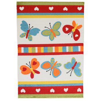 Tapis Enfant Papillon Multicolore - Floride - 60x110cm (2'x3'7") 2