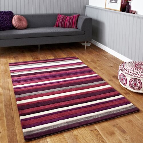 Purple Stripes Rug - Missouri - 80x150cm (2'6"x5')