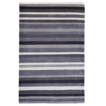 Tapis Gris Rayures - Missouri - 80x150cm (2'6"x5') 2