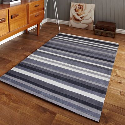 Grey Stripes Rug - Missouri - 200x290cm (6'8"x9'7")