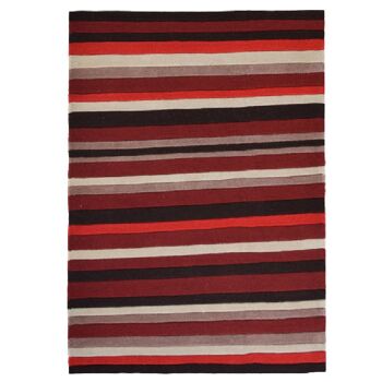 Tapis à rayures rouges - Missouri - 120x160cm (4'x5'2") 2