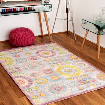 Tapis Motif Moderne Multicolore - Farrah - 160x230cm (5'4"x7'8") 3