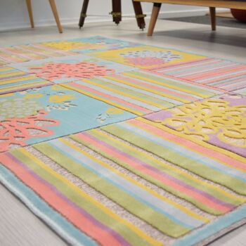 Tapis Patch Moderne Multicolore - Farrah - 200x300cm (6'8"x9'8") 3