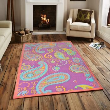 Tapis Motif Paisley Moderne - Farrah - 120x170cm (4'x5;8") 1