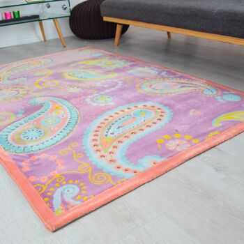 Tapis Motif Paisley Moderne - Farrah - 160x230cm (5'4"x7'8") 3