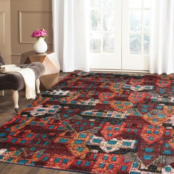 Tapis Maisons Abstraites Multicolores - Arc-en-ciel - 160x230cm (5'4"x7'8") 1