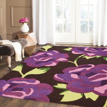 Tapis Fleur Violet - Nevada - 120x160cm (4'x5'2") 1