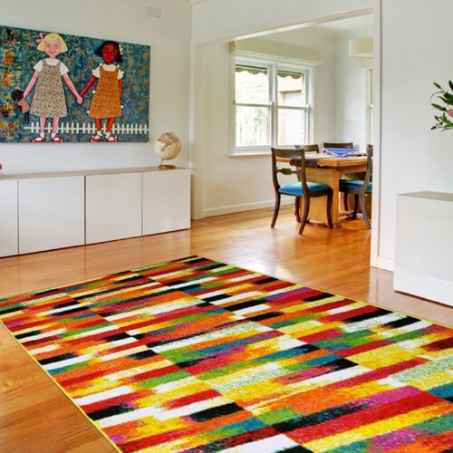 Multicolour Artistic Stripes Rug - Florida - 80x150cm (2'8"x5")